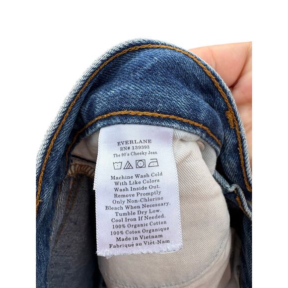 Everlane The 90s Cheeky Jeans Size 27 High Rise Straight Organic Cotton - Picture 3 of 9